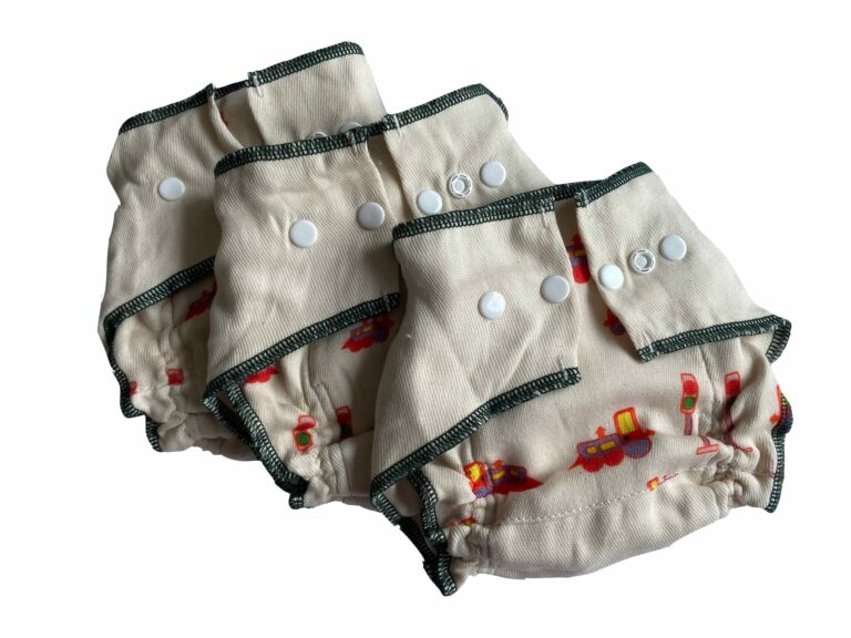 Castle Vernie wasbare luier Vintage Train Newborn